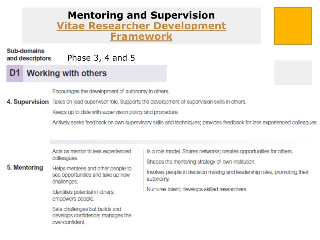 mentoring and supervision vitae researcher 2