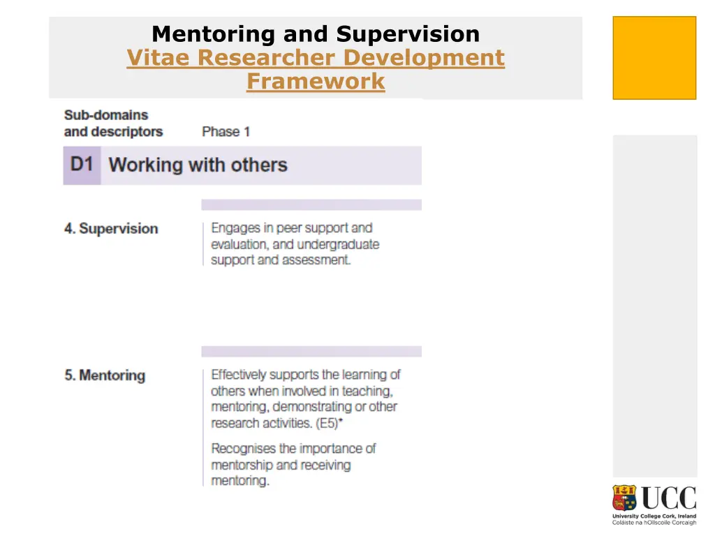 mentoring and supervision vitae researcher