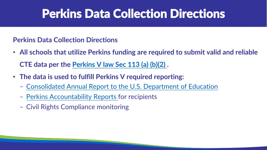 perkins data collection directions perkins data