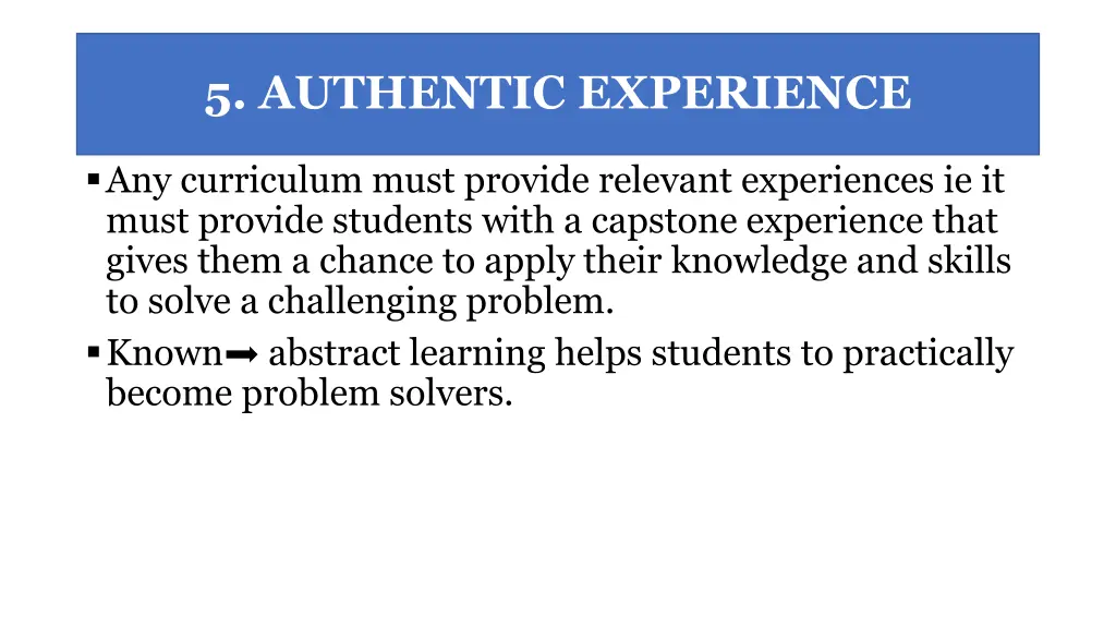 5 authentic experience
