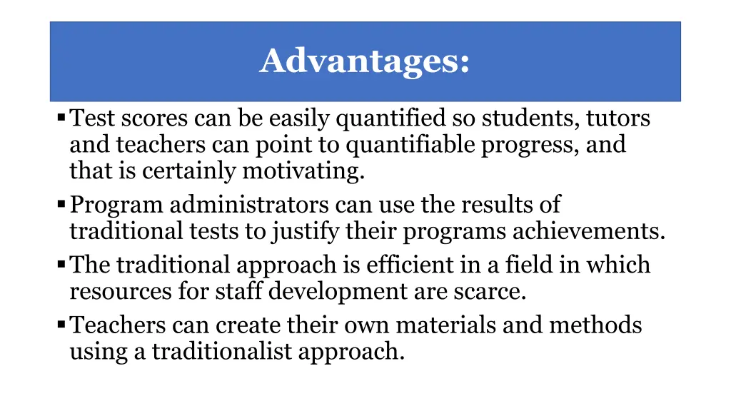 advantages