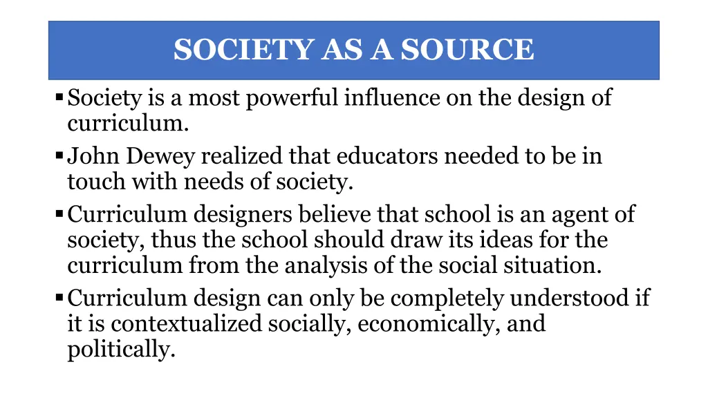 society as a source