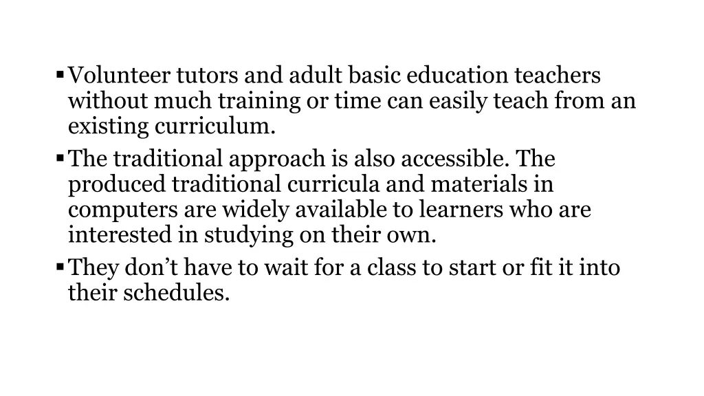 volunteer tutors and adult basic education