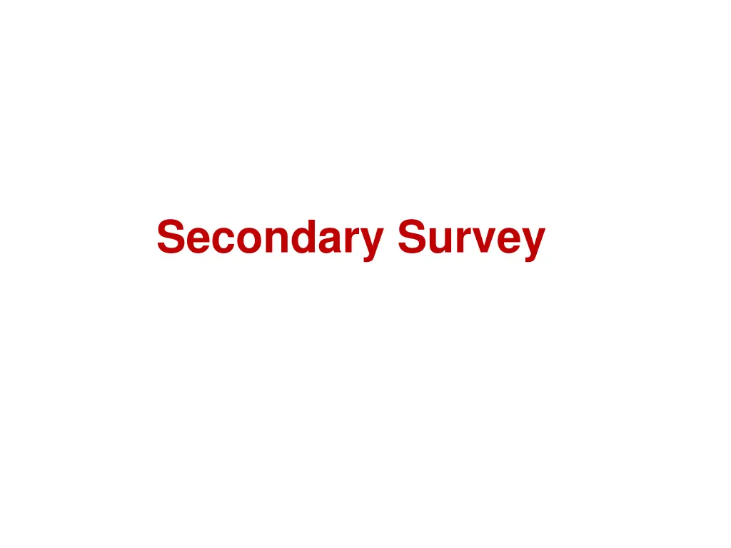 secondary survey