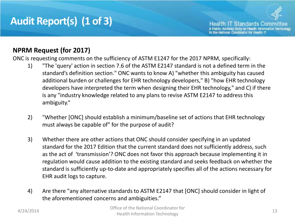 audit report s 1 of 3