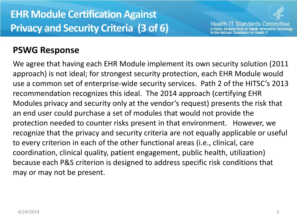 ehr module certification against privacy 2