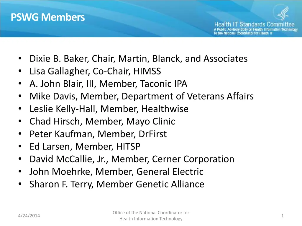 pswg members