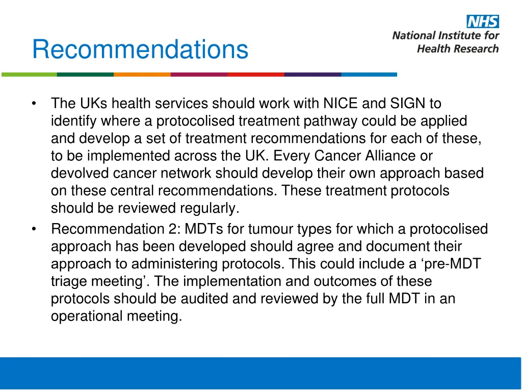 recommendations