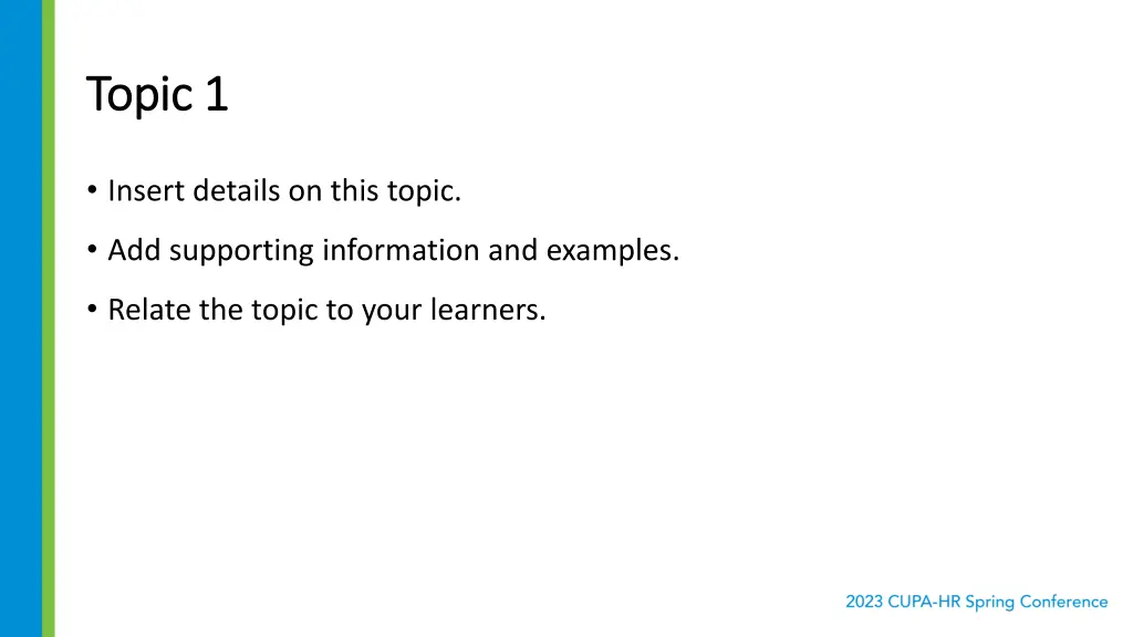topic 1 topic 1
