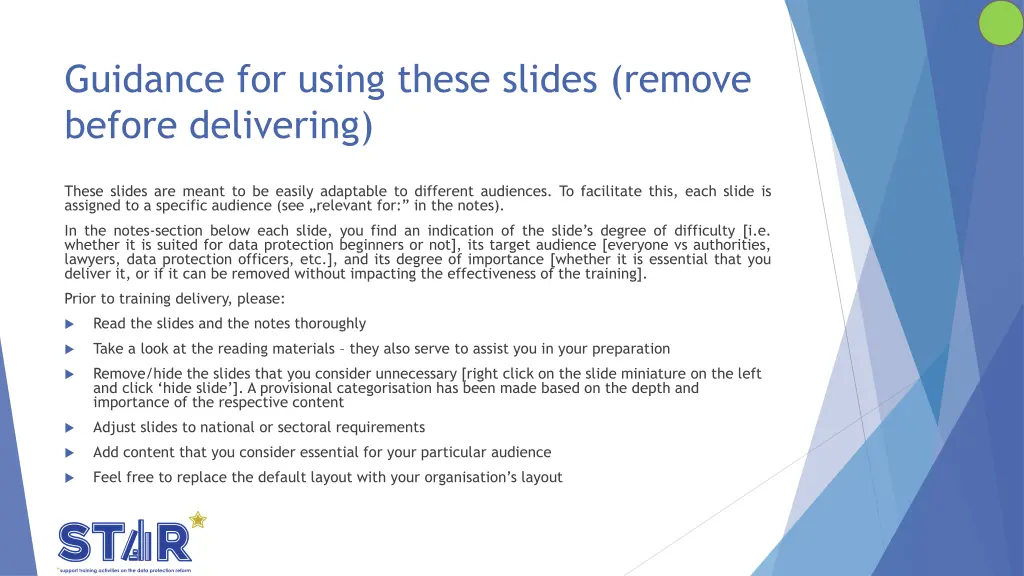 guidance for using these slides remove before