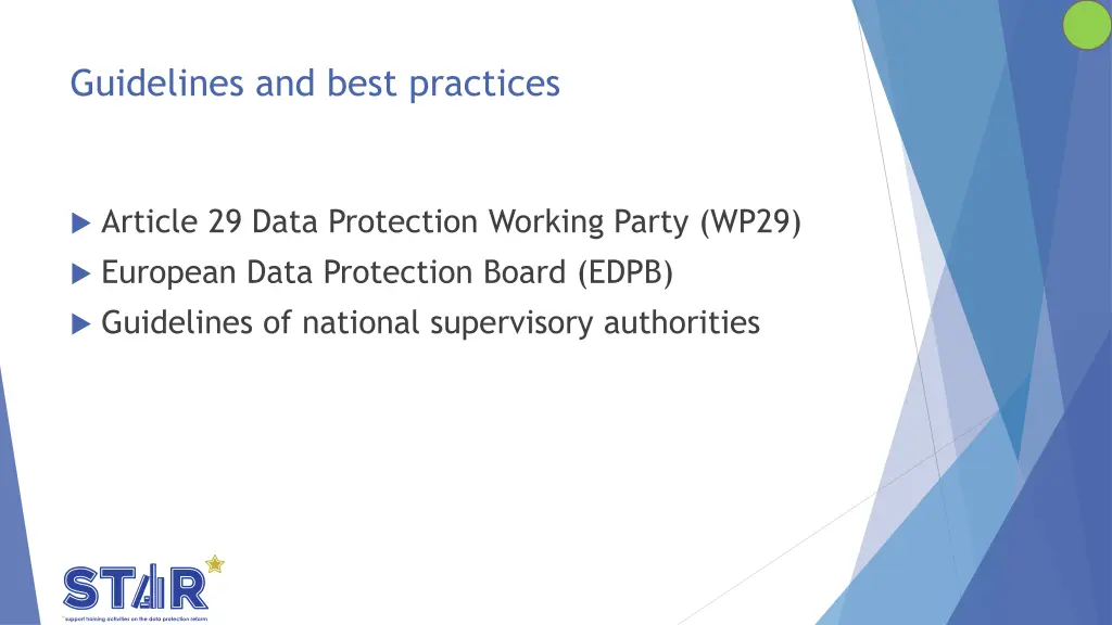 guidelines and best practices