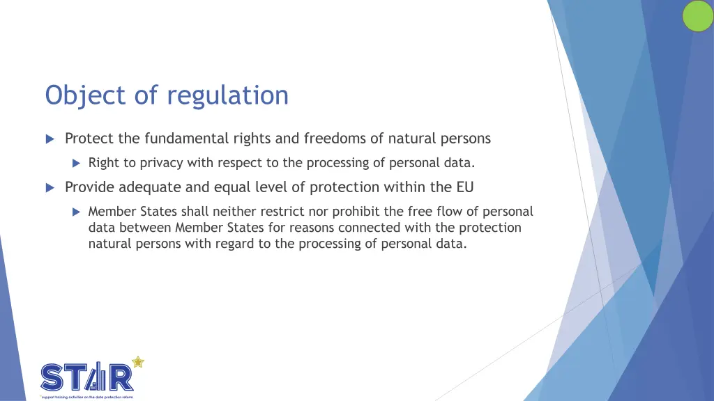 object of regulation