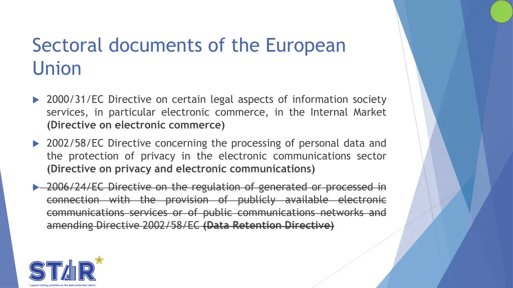 sectoral documents of the european union