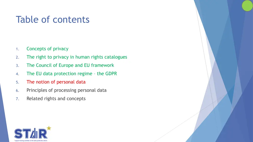 table of contents 4