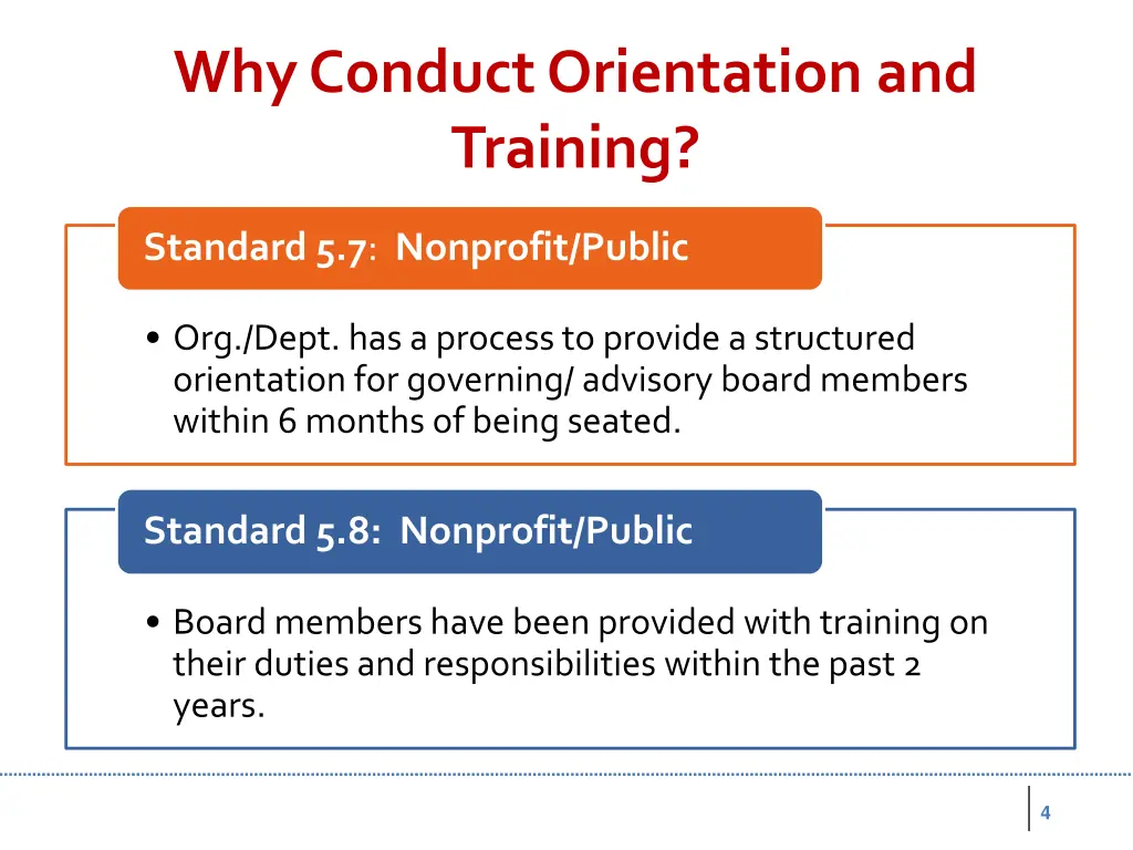 why conduct orientation and training