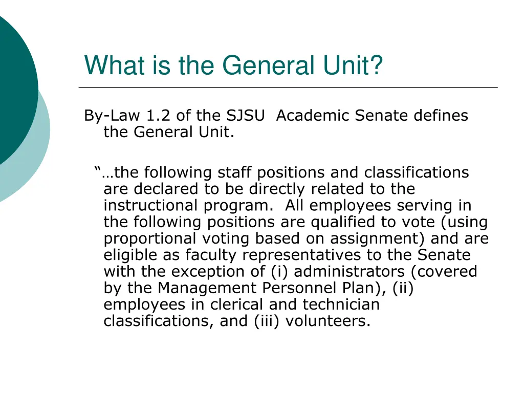 what is the general unit
