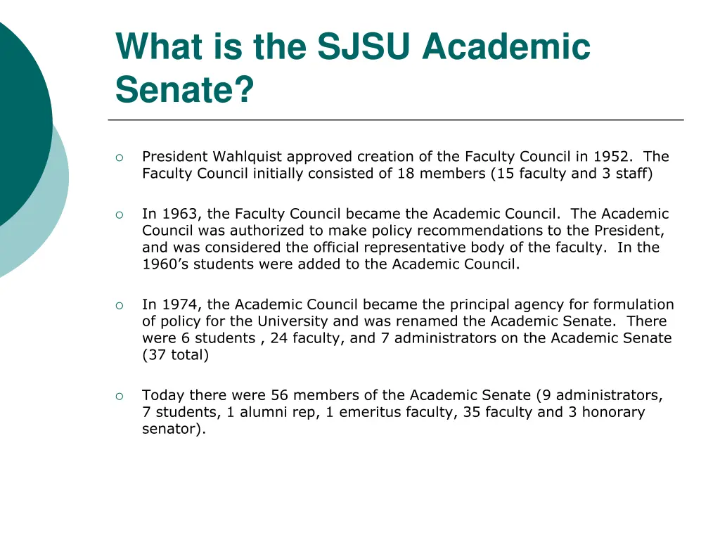 what is the sjsu academic senate