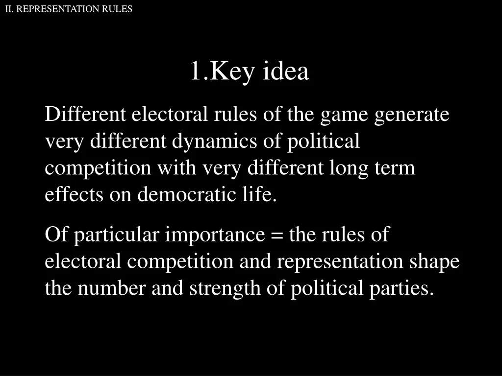ii representation rules 1