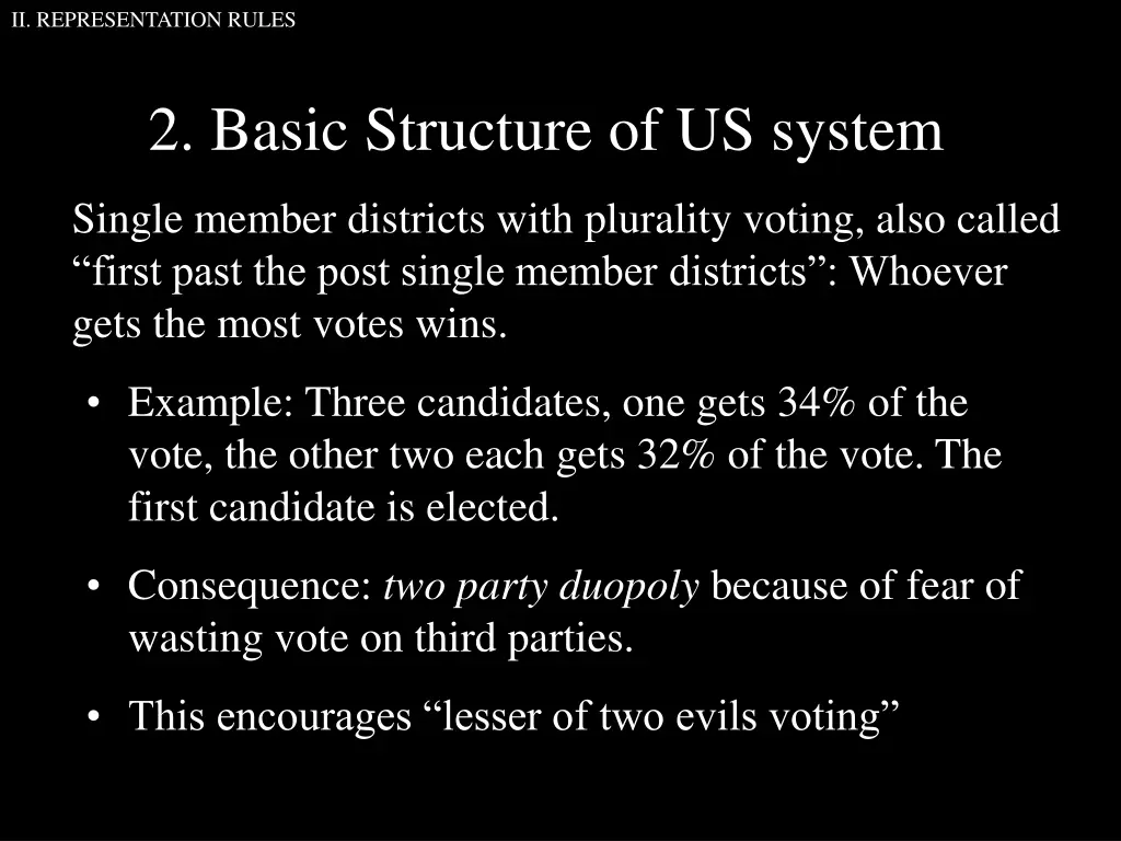 ii representation rules 2