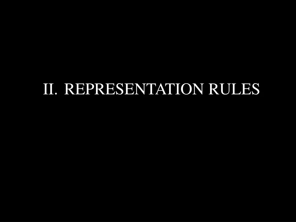 ii representation rules