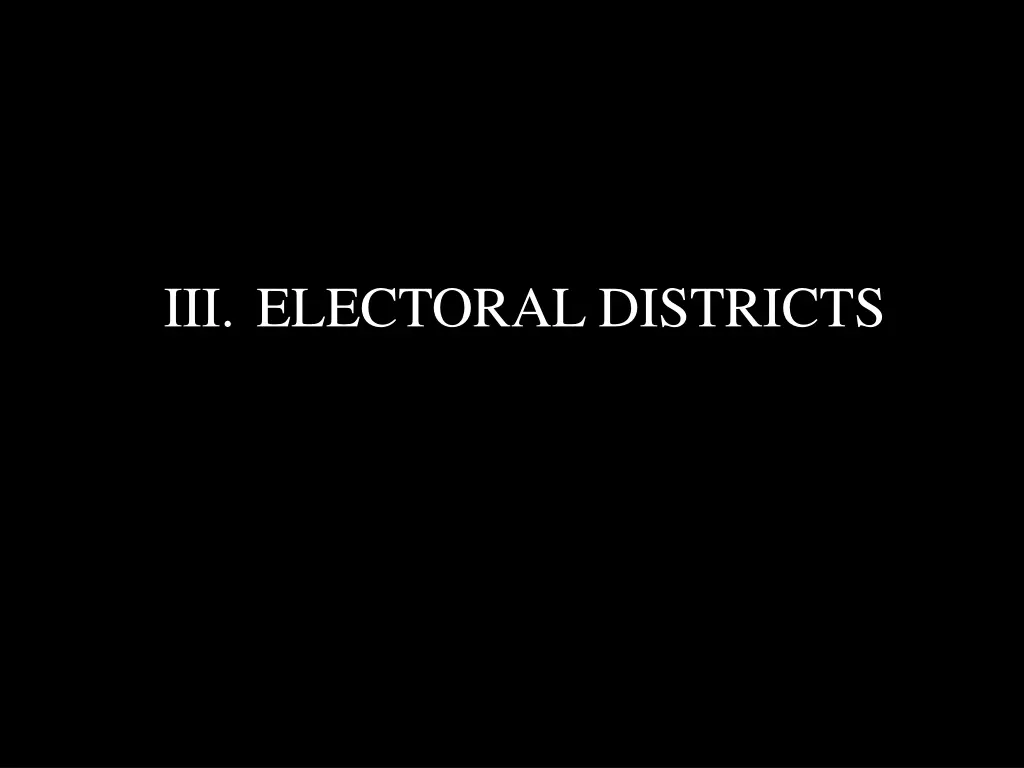 iii electoral districts