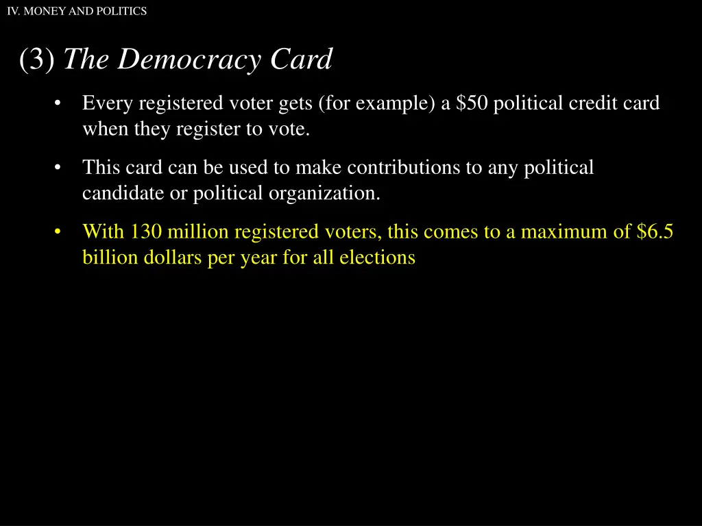 iv money and politics 12
