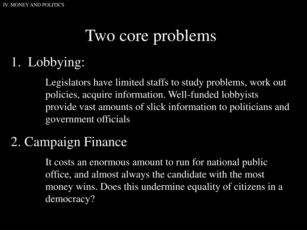 iv money and politics 3