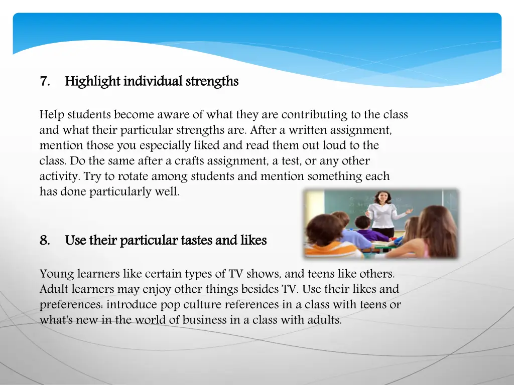 7 7 help students become aware of what they