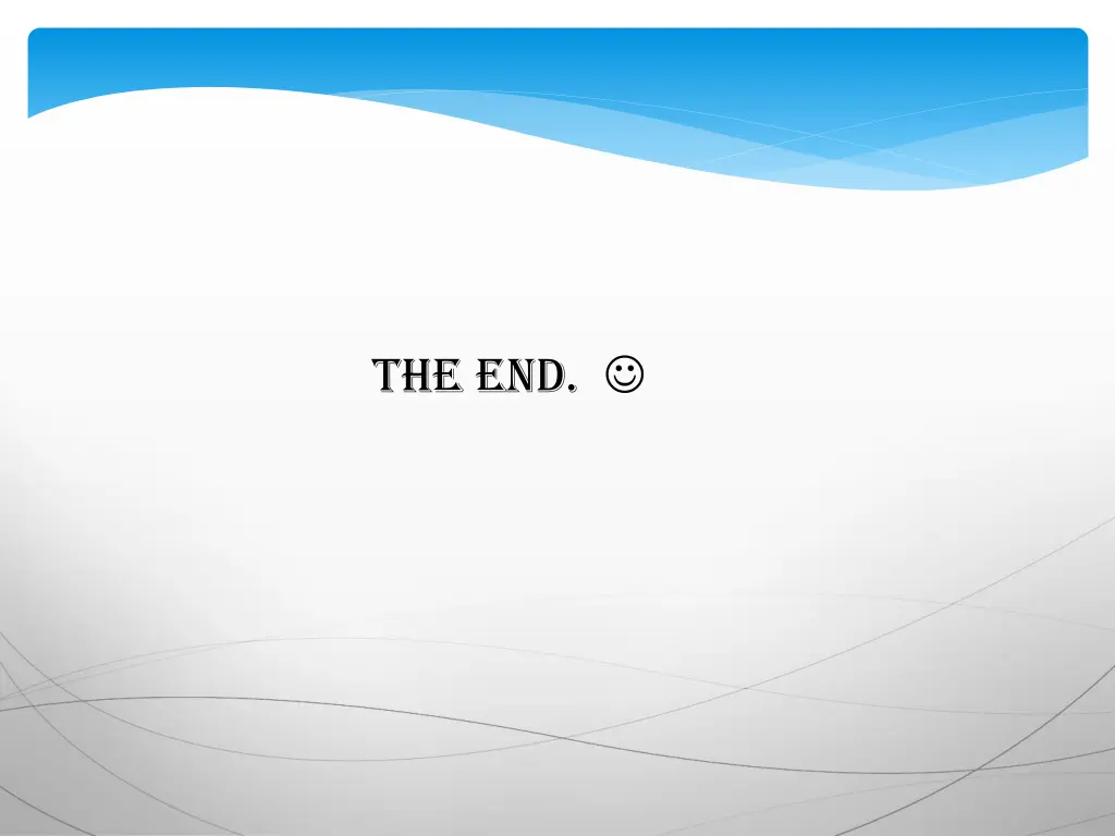 the end