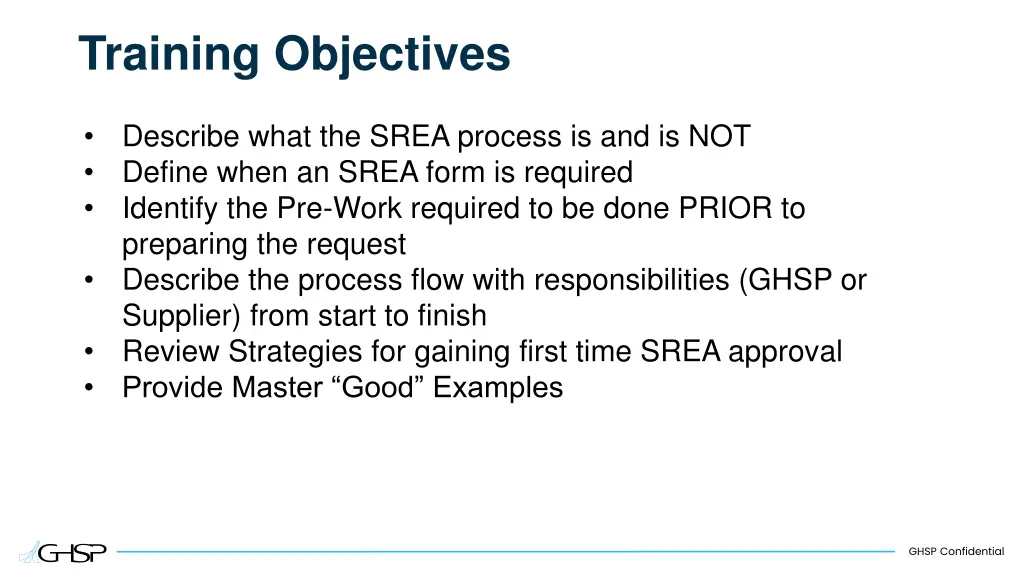 training objectives