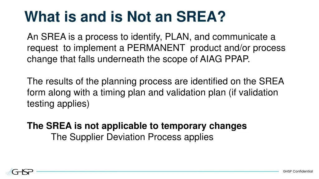 what is and is not an srea
