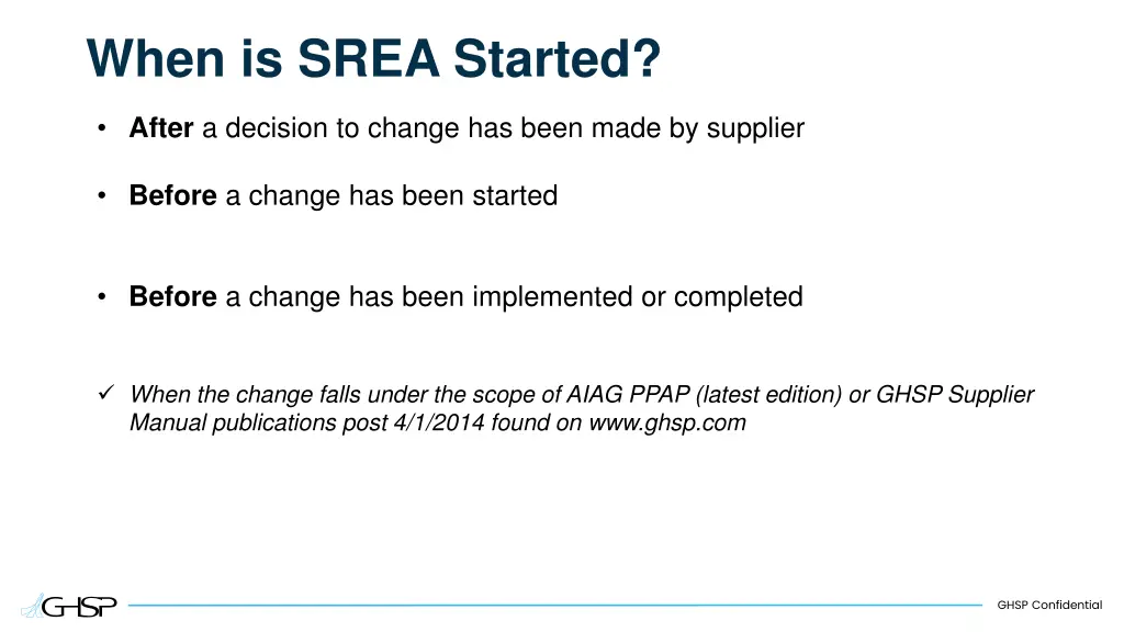 when is srea started