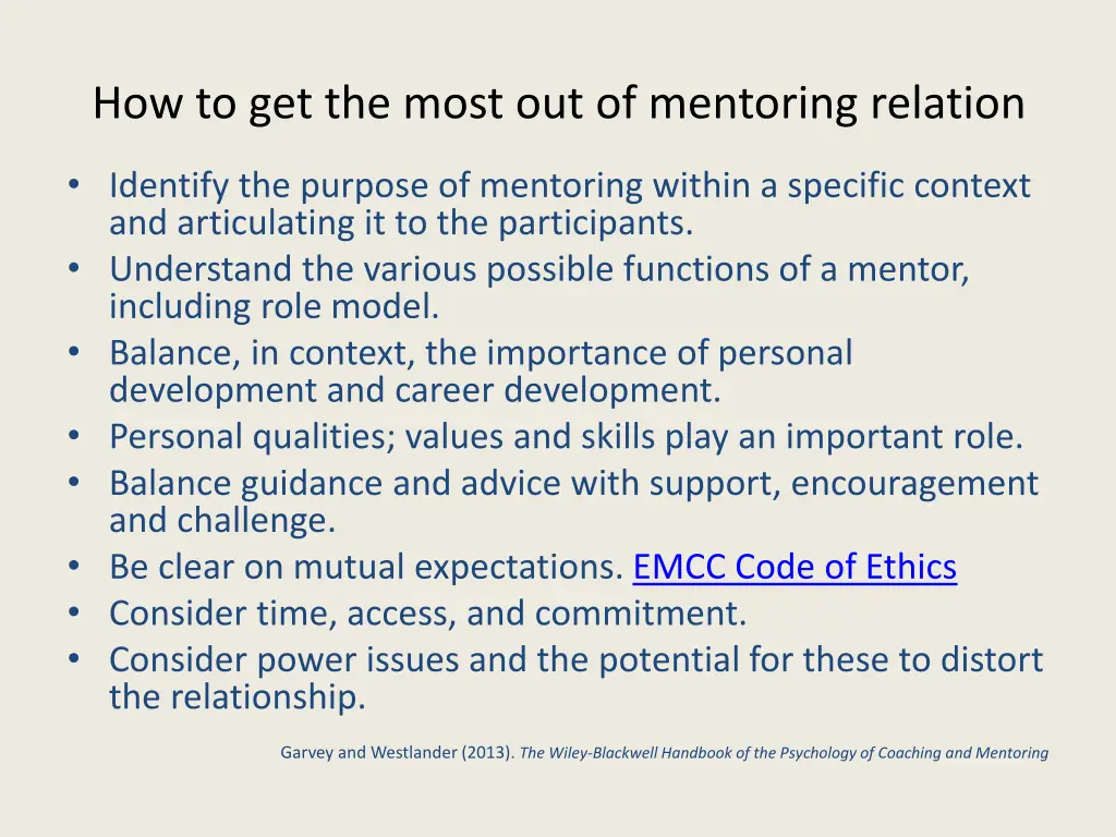 how to get the most out of mentoring relation