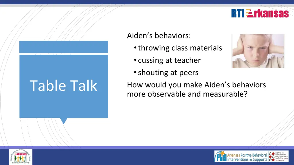 aiden s behaviors throwing class materials