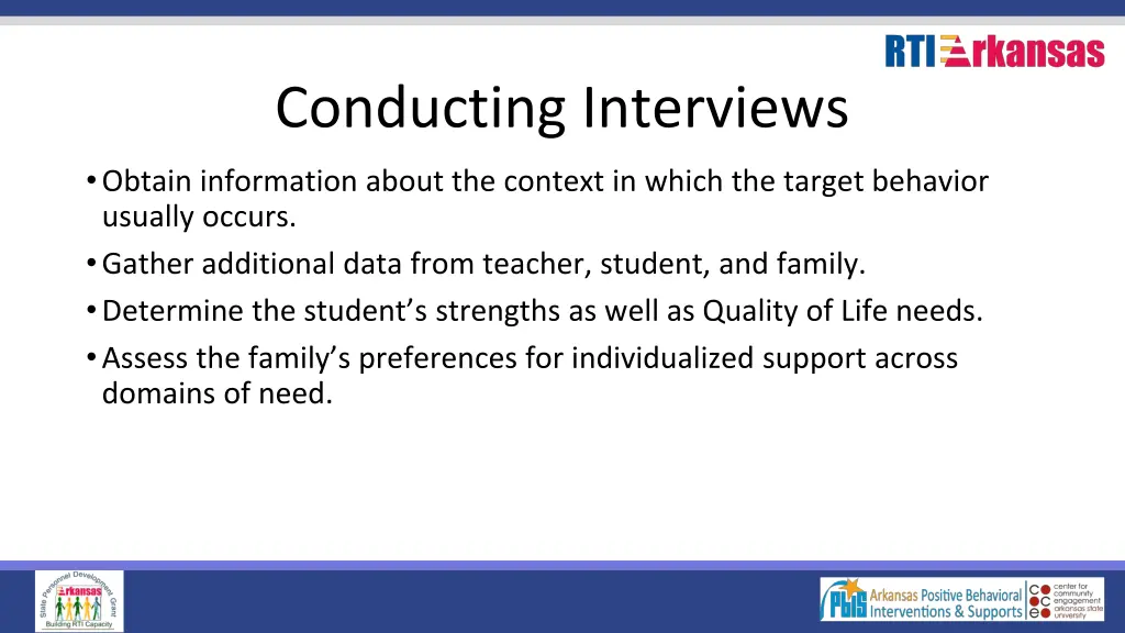 conducting interviews