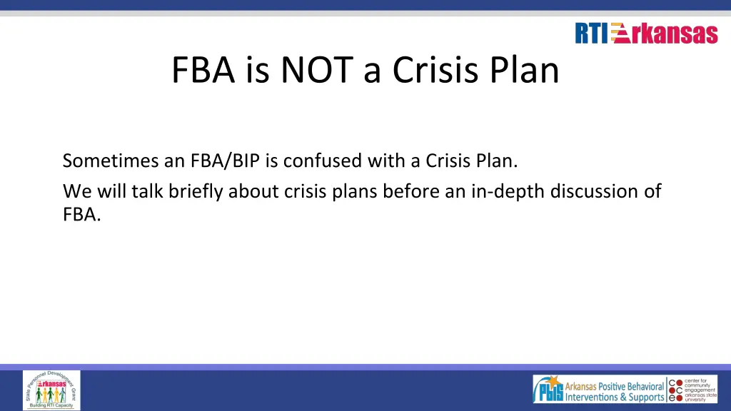 fba is not a crisis plan