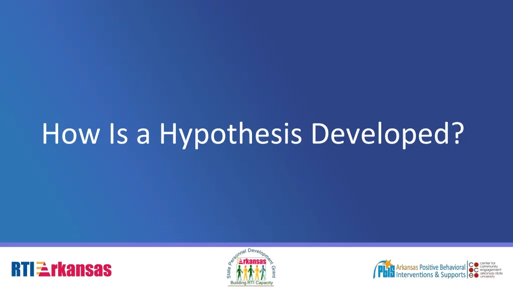 how is a hypothesis developed