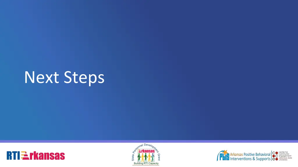 next steps