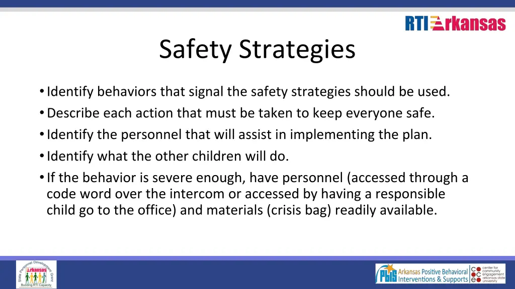 safety strategies
