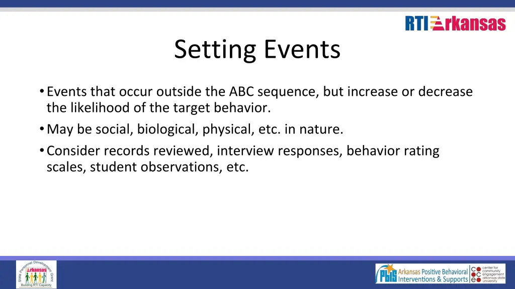 setting events
