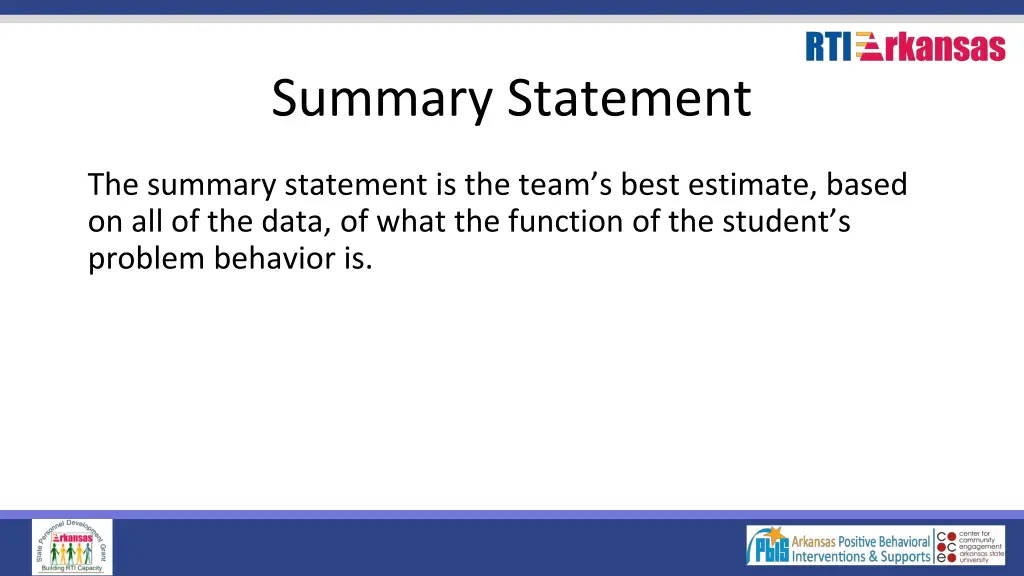 summary statement
