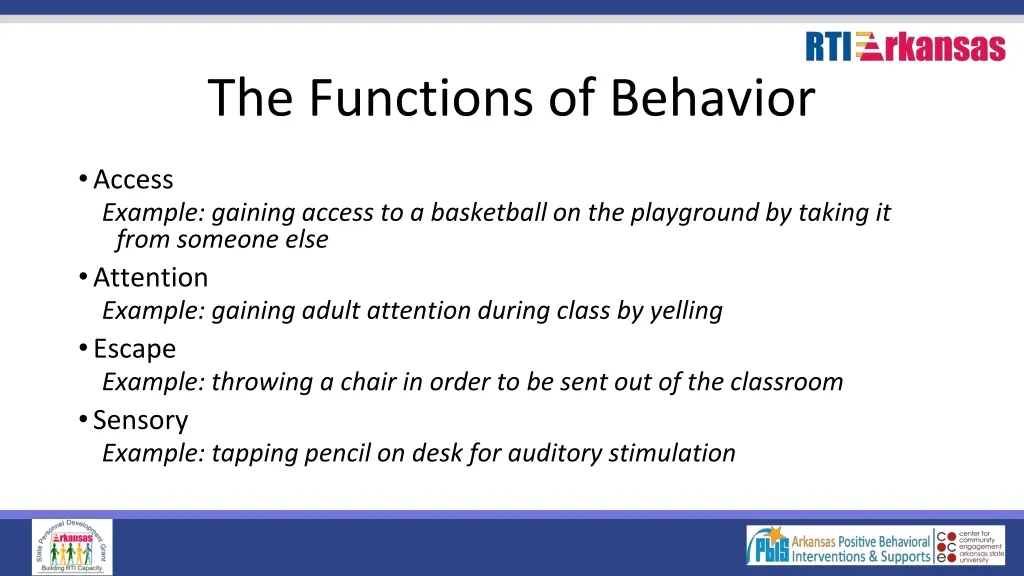 the functions of behavior