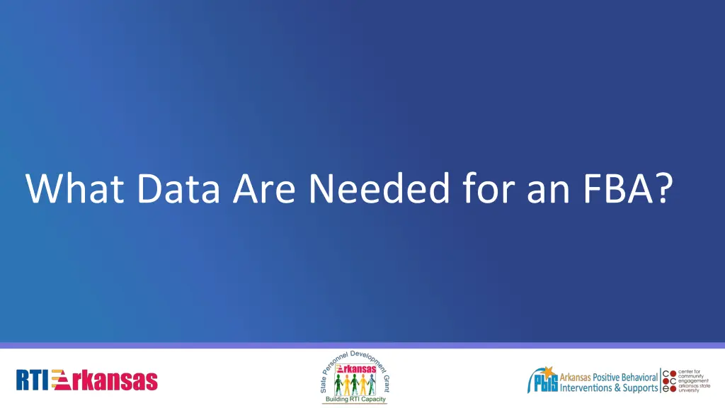 what data are needed for an fba