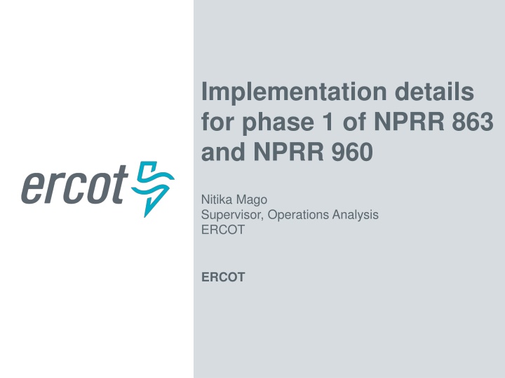 implementation details for phase 1 of nprr