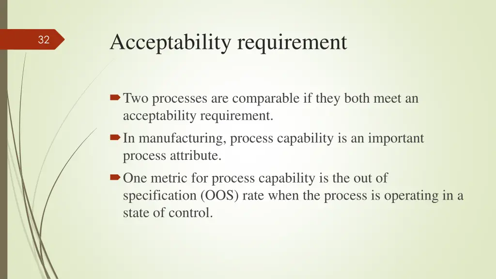 acceptability requirement