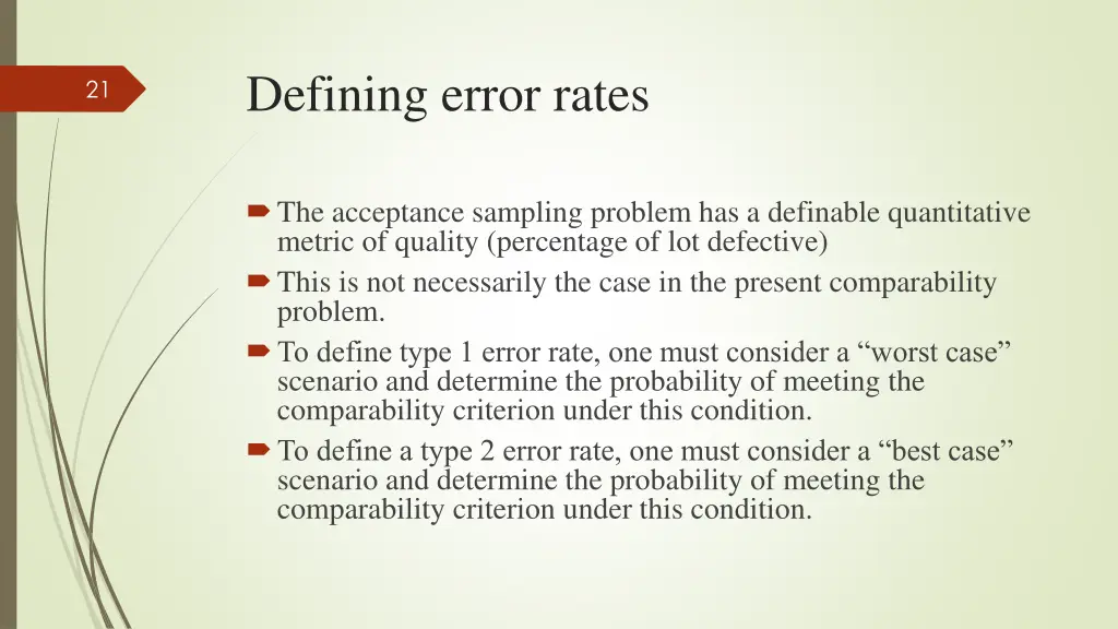 defining error rates