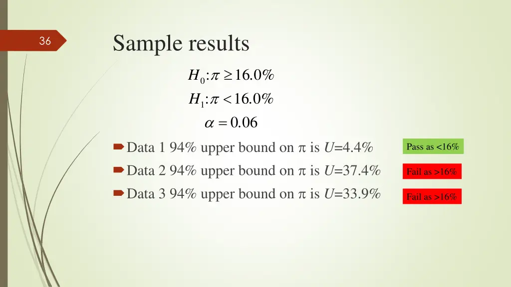 sample results