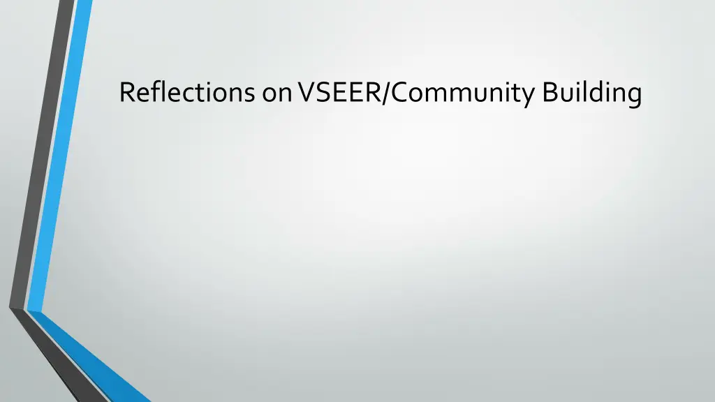 reflections on vseer community building