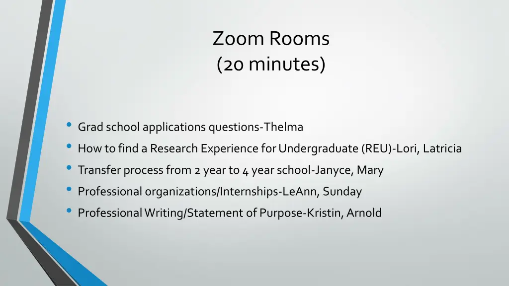 zoom rooms 20 minutes