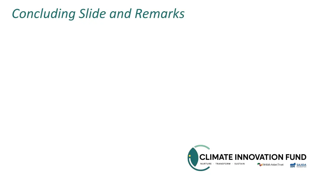 concluding slide and remarks
